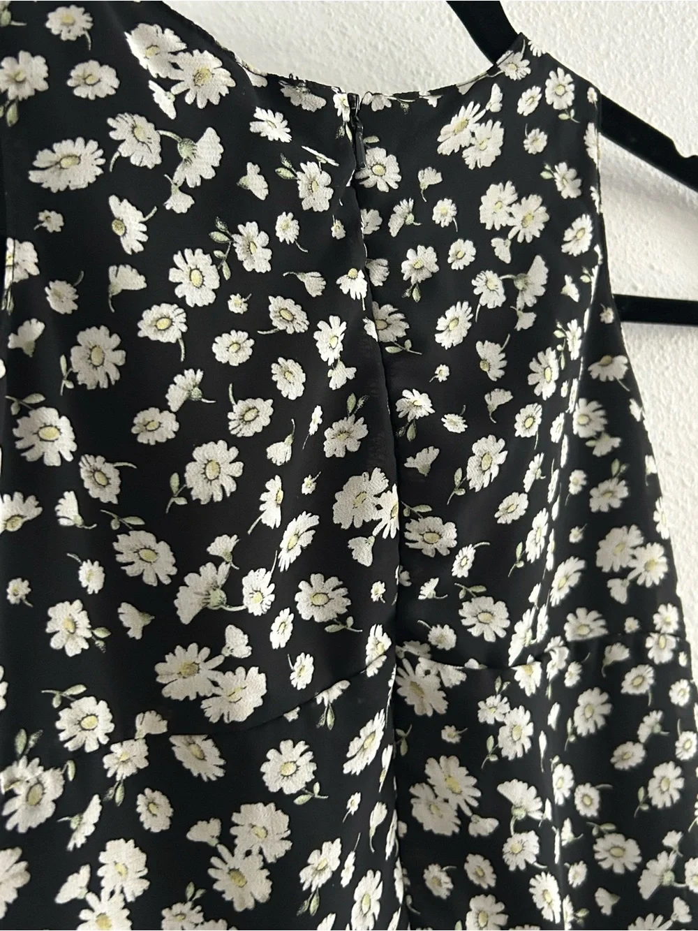 The Children's Place Black with White Daisy Tiered Dress